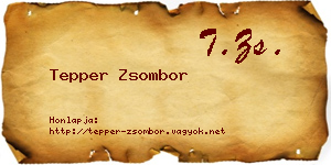 Tepper Zsombor névjegykártya