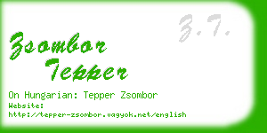 zsombor tepper business card